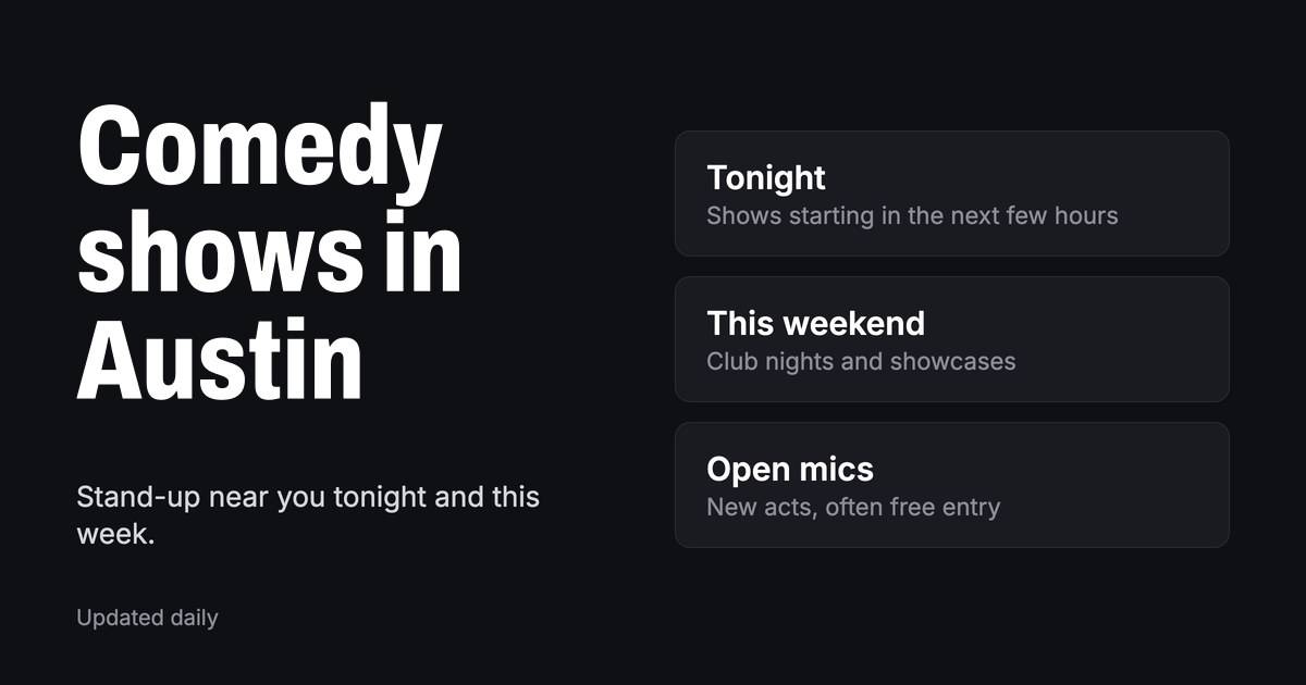 Bass Concert Hall - Comedy Shows in Austin | Open Comedy